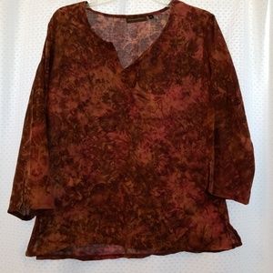 Banana Republic watercolor semi sheer tunic